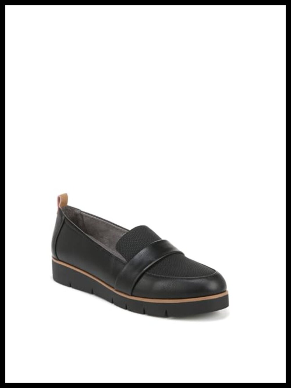 Women's Faux Leather Platform Lug Sole Loafers Slip On Comfort Casual